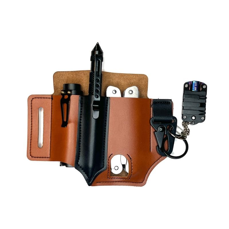 Outlet Leather Belt pouch set